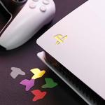 PlayVital Custom Vinyl Decal Skins for ps5 Console, Logo Underlay Sticker for ps5 9 Colors & 3 Classic Retro Styles