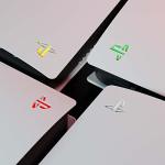 PlayVital Custom Vinyl Decal Skins for ps5 Console, Logo Underlay Sticker for ps5 9 Colors & 3 Classic Retro Styles