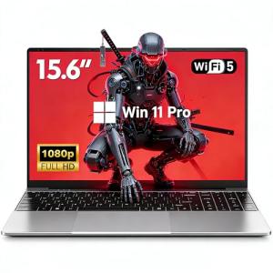 FUNYET 15.6" Gaming Laptop with Win11 Pro, 16GB RAM 512GB (Supports 1TB TF) Notebook, i5-7Y54 Processor, 1920×1080 HD Display Computer, 5000mAh Battery, USB 3.0, BT 5.0, WiFi 5, HDMI, Backlit Keyboard
