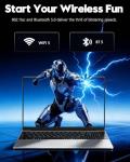 FUNYET 15.6" Gaming Laptop with Win11 Pro, 16GB RAM 512GB (Supports 1TB TF) Notebook, i5-7Y54 Processor, 1920×1080 HD Display Computer, 5000mAh Battery, USB 3.0, BT 5.0, WiFi 5, HDMI, Backlit Keyboard