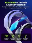 WaverVR Head Strap with 6000mAh Battery Compatible with Meta Quest 3/3S, VR Headset Accessories Compatible with Oculus 3, Extra 3H Playtime, Enhanced Support and Comfort, Non-Pressure Weight Balance
