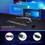 Lycander Gaming Mouse, Wired Optical USB Mice with Adjustable dpi up to 6400, 7 Buttons, LED, 1.5M Cable