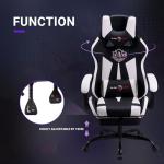 Play haha.Ergonomic reclining seat with footrest adjustable headrest and lumbar cushion high back support padded armrests PU leather finish for gaming home or office use