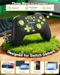 GeekShare Wireless Gaming Controller with Hall Joystick, 1000Hz Polling Rate, 6-Axis Gyro, RGB, Turbo, 1000mAh, Bluetooth Controller for PC,Switch,Android,iOS,Steam (Controller And Receiver Kit)