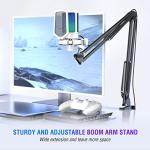 FIFINE Gaming Mic Kit Bundle, PC USB Computer Condenser Microphone Set with Quick Mute, Arm Stand, for PS4/PS5/MAC-A6T White
