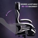 Play haha.Ergonomic reclining seat with footrest adjustable headrest and lumbar cushion high back support padded armrests PU leather finish for gaming home or office use