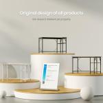 DOMSHOCT L Shaped Gaming Desk with Power Outlets, 100x70cm Small Corner Computer Table with Large Reversible Storage Shelves, Home Office PC Workstation with Hooks for Writing Study, Black