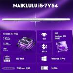 NAIKLULU 15.6 Inch Gamer Laptop i5-7Y54 Processor (1.2 to 3.2 Ghz), 16GB RAM 512GB SSD Cheap Gaming Laptop 2026 Computer with Backlit Keyboard/TF Card/Touchpad/6000Mah