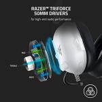 Razer BlackShark V2 X - Multi-Platform Wired Esports Headset (Triforce 50 mm Drivers, Advanced Passive Noise Cancellation, 7.1 Surround Sound, Hyperclear Cardioid Mic) White