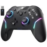 EasySMX X20 Wireless PC Controller with 7 Light Colours RGB/Hall Joystick Trigger, Mechanical Buttons, Bluetooth Gamepad for PC/Switch/Android/iOS/Steam/Mobile,Rechargeable Battery (1000mAh)