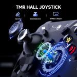 ECHTPower Wireless Game Controller for PC/Switch/Android/iOS, PC Gaming Controller with TMR Hall Joysticks/Dual Trigger, 4-Motor Vibration, ABXY Swap, Turbo/Back Buttons/1200mAh