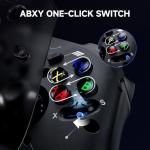 ECHTPower Wireless Game Controller for PC/Switch/Android/iOS, PC Gaming Controller with TMR Hall Joysticks/Dual Trigger, 4-Motor Vibration, ABXY Swap, Turbo/Back Buttons/1200mAh