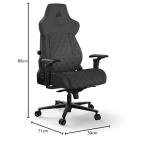 Corsair TC500 LUXE Gaming Chair – Premium Breathable Fabric – Wide Seat – Five-Way Adjustable Armrests – Adjustable Built-in Lumbar Support – 90-135 Degree Recline – Shadow