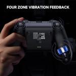 ECHTPower Wireless Game Controller for PC/Switch/Android/iOS, PC Gaming Controller with TMR Hall Joysticks/Dual Trigger, 4-Motor Vibration, ABXY Swap, Turbo/Back Buttons/1200mAh