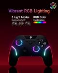 EasySMX X20 Wireless PC Controller with 7 Light Colours RGB/Hall Joystick Trigger, Mechanical Buttons, Bluetooth Gamepad for PC/Switch/Android/iOS/Steam/Mobile,Rechargeable Battery (1000mAh)