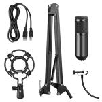 Mars Gaming MMICPRO, PC USB Microphone, Condenser, Ultra-High Definition Streamings, ASMR, Black