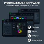 MechLands Aula SC620 Gaming Mouse, 2.4G/USB-C/BT Wireless Mouse with 400mAh Battery, Adjustable 12,000 DPI & 1000 Polling Rate, PAW3311 Sensor, RGB Lighting, Programmable Buttons, for Win/Mac (Black)