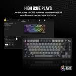 Corsair K65 PLUS WIRELESS 75% RGB Mechanical Gaming Keyboard – Pre-Lubricated MLX Red Linear Switches – PBT Dye-Sub Keycaps – iCUE Compatible – PC, PS5, PS4, Xbox – QWERTY UK – Black/Grey