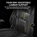 Corsair TC500 LUXE Gaming Chair – Premium Breathable Fabric – Wide Seat – Five-Way Adjustable Armrests – Adjustable Built-in Lumbar Support – 90-135 Degree Recline – Shadow