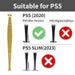 Luck&Link Skin Sticker for PS5 Console Center Part Protection Texture Sticker,For ps5 Disc Edition Host Middle Strip Texture Skin Scratch Resistant (Forged Carbon Fiber - Black, FOR PS5 (2020))