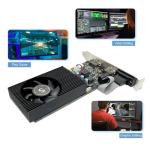 SAPLOS GT 730 4GB DDR3 128-bit, Dual HDMI, VGA, Low Profile Graphics Card, PC Video Card, Computer GPU for Working, Low Power, PCI Express x16, DirectX 11