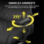 Corsair TC500 LUXE Gaming Chair – Premium Breathable Fabric – Wide Seat – Five-Way Adjustable Armrests – Adjustable Built-in Lumbar Support – 90-135 Degree Recline – Shadow