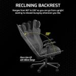 Corsair TC500 LUXE Gaming Chair – Premium Breathable Fabric – Wide Seat – Five-Way Adjustable Armrests – Adjustable Built-in Lumbar Support – 90-135 Degree Recline – Shadow