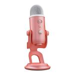 Logitech G Blue Yeti USB Microphone for Recording, Streaming, Gaming, Podcasting on PC and Mac, Condenser Mic for Laptop or Computer with Blue VO!CE Effects, Adjustable Stand - Pink