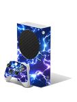 Blue Electric Custom Vinyl Skins for Xbox Series S, Wrap Decal Cover Stickers for Xbox Series S Console Controller (Blue Electric)
