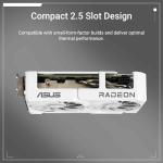 ASUS Dual Radeon RX 9060 XT 16GB GDDR6 White Edition (PCIe 5.0, 16gB GDDR6, HDMI 2.1b, DisplayPort 2.1a, 2.5-slot design, Axial-tech fan design, 0dB technology, and more)