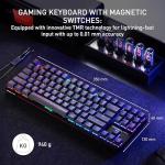 CHERRY XTRFY MX 8.2 Pro TMR Wireless - Magnetic Mechanical TKL Gaming Keyboard, Customizable CHERRY MK CRYSTAL TMR Switches, PBT, Hot-Swap, RapidTrigger, SnapKey/SOCD, 8KHz, UK Layout QWERTY, Black