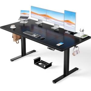 ErGear Electric Standing Desk-160 x 80 cm-100kg Load Capacity Height Adjustable Desk with Advanced Brushless Motor,Quiet Operation, Sturdy Metal Frame,Four-part Tabletop