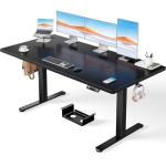 ErGear Electric Standing Desk-160 x 80 cm-100kg Load Capacity Height Adjustable Desk with Advanced Brushless Motor,Quiet Operation, Sturdy Metal Frame,Four-part Tabletop