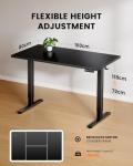 ErGear Electric Standing Desk-160 x 80 cm-100kg Load Capacity Height Adjustable Desk with Advanced Brushless Motor,Quiet Operation, Sturdy Metal Frame,Four-part Tabletop