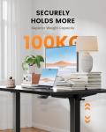 ErGear Electric Standing Desk-160 x 80 cm-100kg Load Capacity Height Adjustable Desk with Advanced Brushless Motor,Quiet Operation, Sturdy Metal Frame,Four-part Tabletop