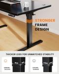 ErGear Electric Standing Desk-160 x 80 cm-100kg Load Capacity Height Adjustable Desk with Advanced Brushless Motor,Quiet Operation, Sturdy Metal Frame,Four-part Tabletop