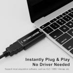 4K HDMI Video Capture Card, Cam Link Card, HDMI to USB 2.0 Game Audio Adapter, Record Capture Device for Streaming, Teaching, Gaming, Live Broadcasting, Video