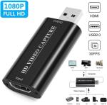 4K HDMI Video Capture Card, Cam Link Card, HDMI to USB 2.0 Game Audio Adapter, Record Capture Device for Streaming, Teaching, Gaming, Live Broadcasting, Video