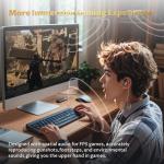 Yinyoo KBEAR MONKIE K01 Gaming Earbuds,Noise Cancelling In Ear Headphones with 3.5mm Plug, Surround Hifi Sound in Ear Monitor Wired Gaming Earphones Compatible with PC,PS5, Xbox,Switch