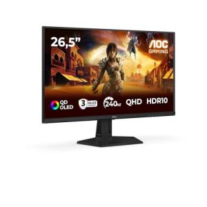 AOC Q27G41ZDF 26.5 inch WQHD Monitor 240Hz, QD-OLED Panel, 0.03ms GtG, Adaptive Sync, HDR10, G-Sync Compatible, (2560x1440 HDMI 1x 2.0 DP 1x 1.4) Black