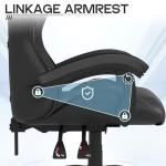 Racingreat Ergonomic Gaming Chair with Adjustable Height, Reclining Feature, Headrest, and Lumbar Support for Adults (Basics, Black)