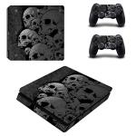 PS4 Slim Skin Sticker,Wondder Protective Vinyl Decal Skin Sticker for PS4 Slim Console + 2 Controller Skins + 2 x Silicone Thumb Grips (Colour 23)