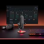 SteelSeries Alias USB Mic for PC — 3x Bigger Capsule for Gaming, Streaming and Podcasting — Sonar for Streamers Audio Software — AI Noise Cancelling — LED Mute & Level Monitoring — Shock Mount - Black