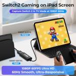 Guermok Video Capture Card, USB 3.0 HDMI to USBC Capture Card, 4K 1080P60 Capture Devices for Gaming Live Streaming Video Recorder, for Windows Mac OS System PS4/5 Switch, Xbox, Steam OBS