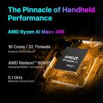 OneXFly Apex Portable Handheld Game Console: AMD Ryzen AI Max 395, Radeon 8060S Graphics, 8-inch 120Hz Display, Liquid Cooling Support, 85Wh Swappable Battery for AAA Games(48GB RAM + 1TB SSD)