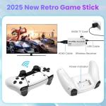 KANYUNCD 2026 Upgraded Retro Gaming Console,Video Games Console with 4K HDMI Output,20000+ Video Games with Dual 2.4G Wireless Controllers,23 Game Emulators,Plug & Play TV Game Stick