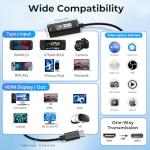 Guermok Video Capture Card, USB 3.0 HDMI to USBC Capture Card, 4K 1080P60 Capture Devices for Gaming Live Streaming Video Recorder, for Windows Mac OS System PS4/5 Switch, Xbox, Steam OBS