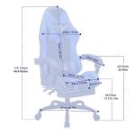 play haha Gaming Chair with Footrest & Lumbar Support,Reclining Swivel Chair,Ergonomic Gaming Chair for Adults, High-Back Racing Style,Adjustable Height with Headrest Pillow