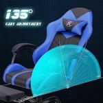 play haha Gaming Chair with Footrest & Lumbar Support,Reclining Swivel Chair,Ergonomic Gaming Chair for Adults, High-Back Racing Style,Adjustable Height with Headrest Pillow