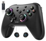 AceGamer Aurora 2.4G Wireless Controller for PC Windows/Switch 2/Switch/Steam/iOS/Android, PC Gamepad with Hall Effect Joystick, Programmable Back Button,Linear Resonant Actuator,Turbo, Black